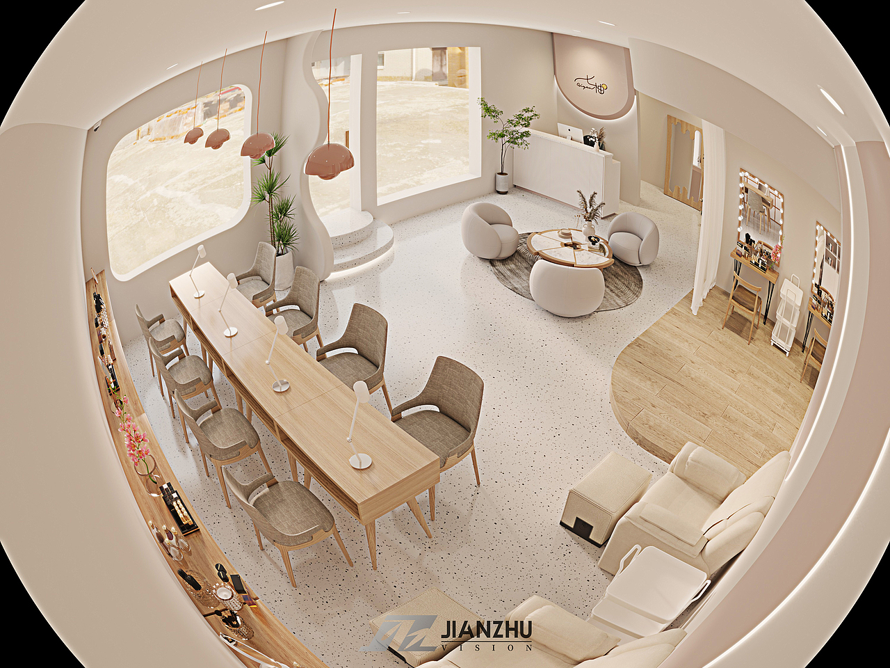 JIAN ZHU VISION｜美甲店（图ZMzE3MDEyMTk2） - 家装设计 - 站酷设计师簡竹原创素材 - 站酷ZCOOL