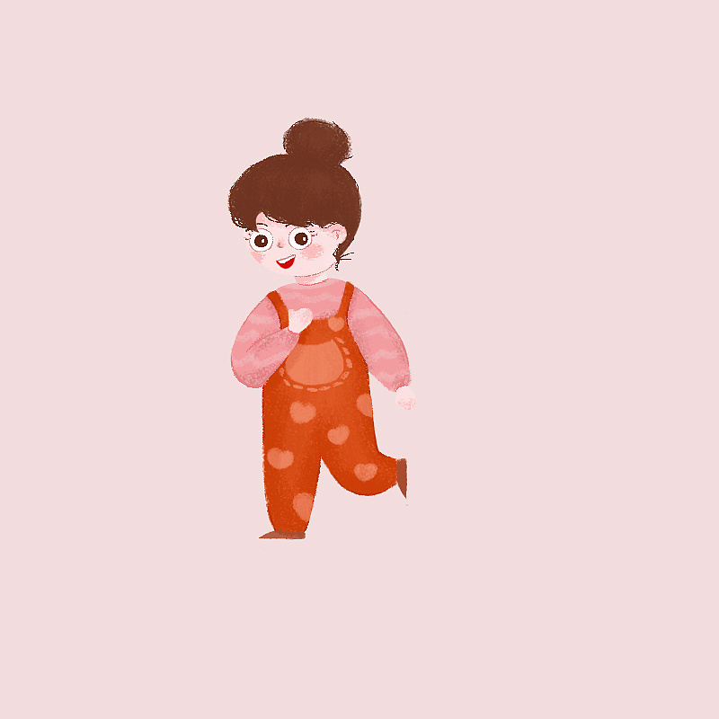 丸子头妹妹|插画|儿童插画|赤路 - 原创作品 - 站酷 (zcool)