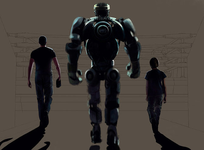 PS手绘教程：铁甲钢拳 海报（图ZNTg3NTc4OA==） - 创作习作 - 站酷设计师野孩子涂鸦原创素材 - 站酷ZCOOL