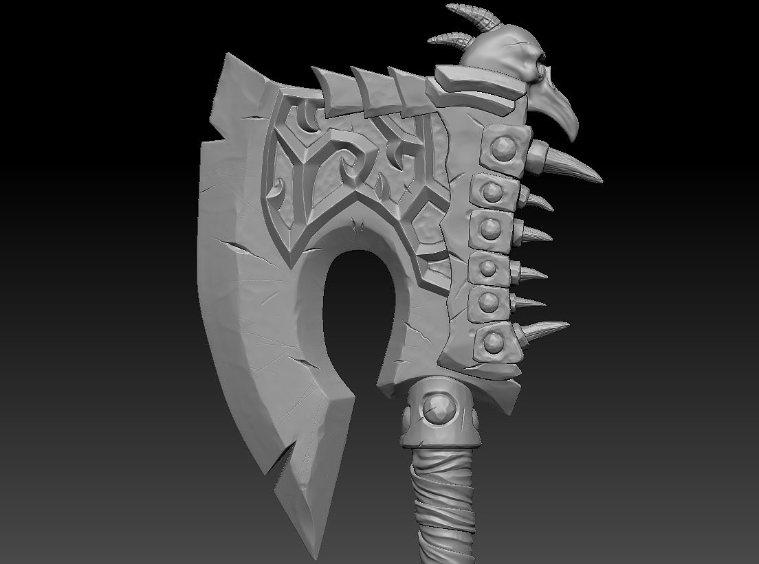 Durotan 杜隆坦之斧 3D打印 魔兽世界电影道具 Warcraft-CG模型网（cgmodel)-让设计更有价值!