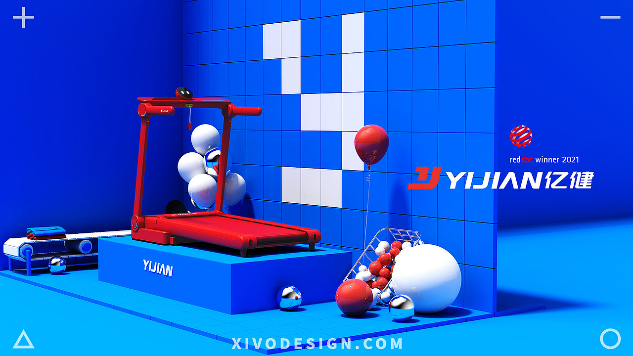 YIJIAN × 佳简几何| 亿健灵犀X跑步机(图ZMjgwNzE3MjI0) - 人机交互 - 站酷设计师佳简几何工业设计原创素材 - 站酷ZCOOL