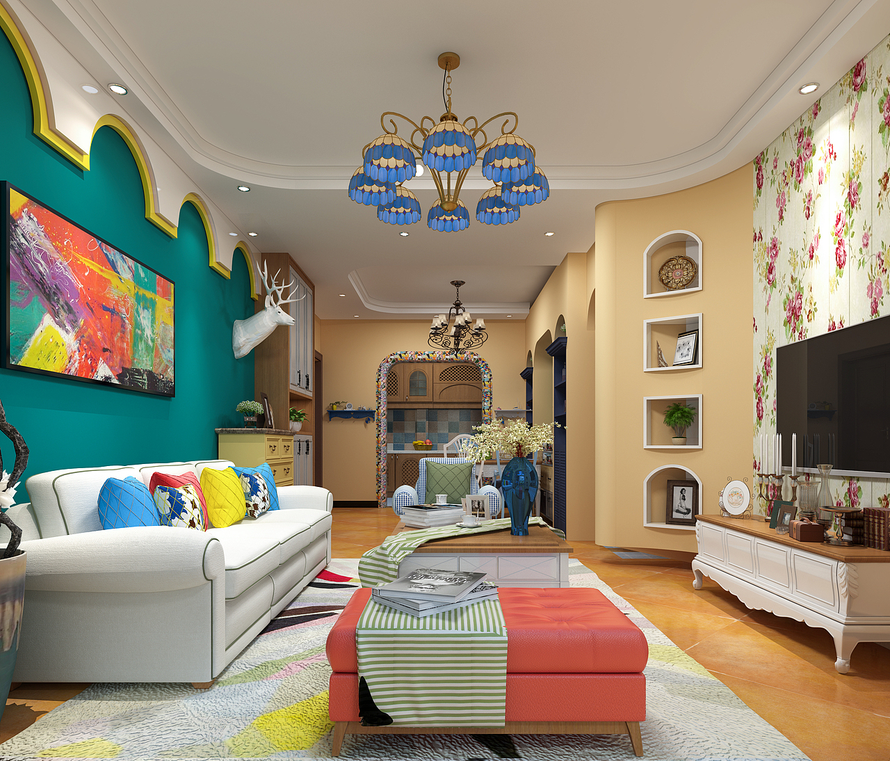 1992效果图-田园风格效果图案例