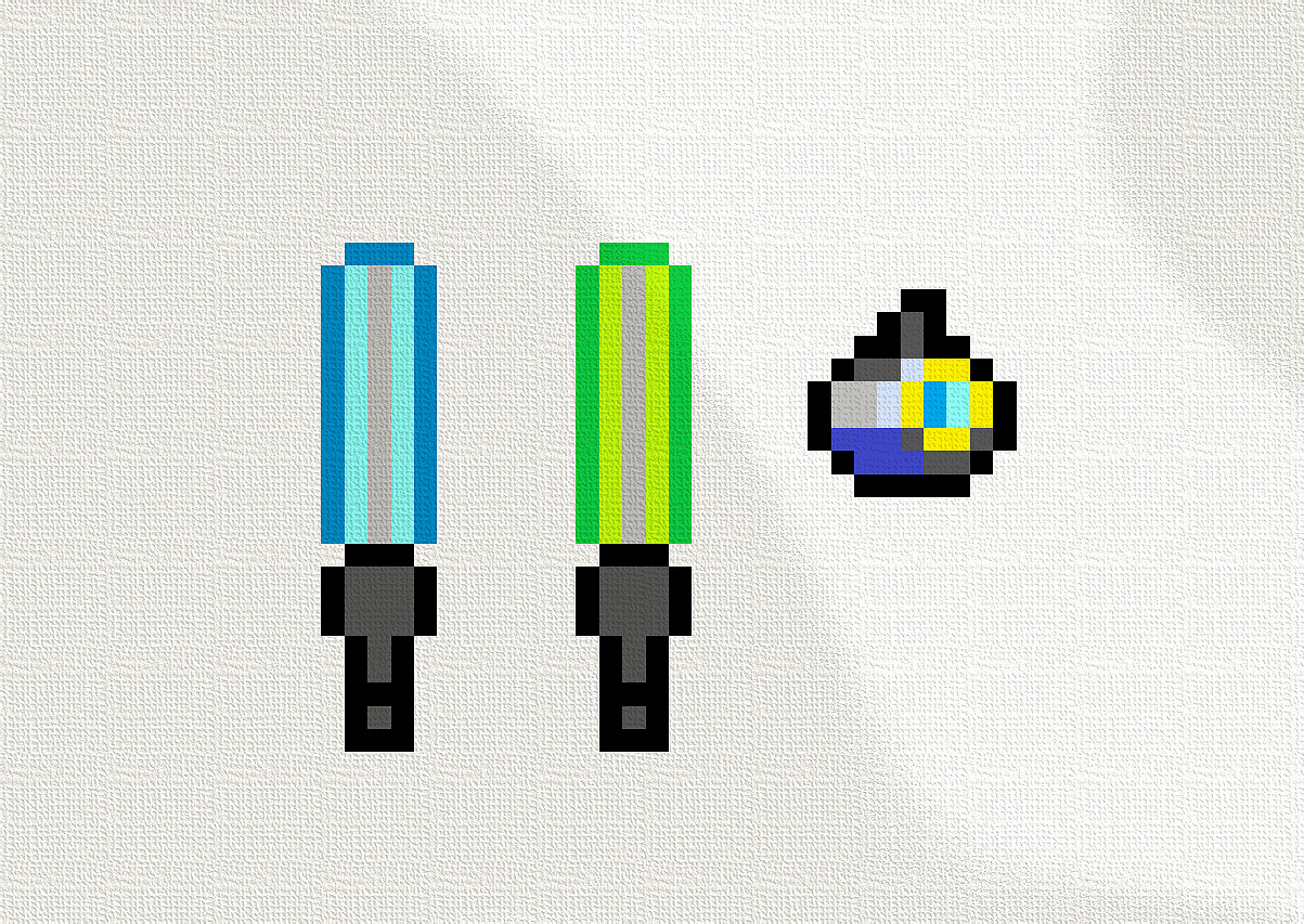 像素画一组 软件:电脑自带画图软件