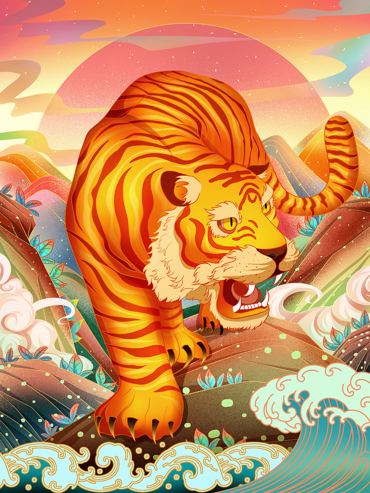国潮虎年插画（图ZMjYzOTIyNzMy） - 商业插画 - 站酷设计师Z77992165原创素材 - 站酷ZCOOL