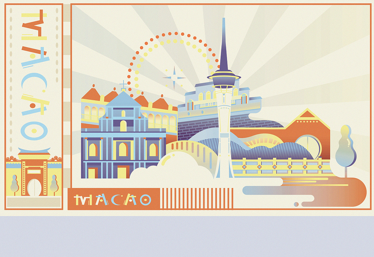 澳门旅游纪念品设计|图形/图案|平面|yucca325 - 原创设计作品 - 站酷