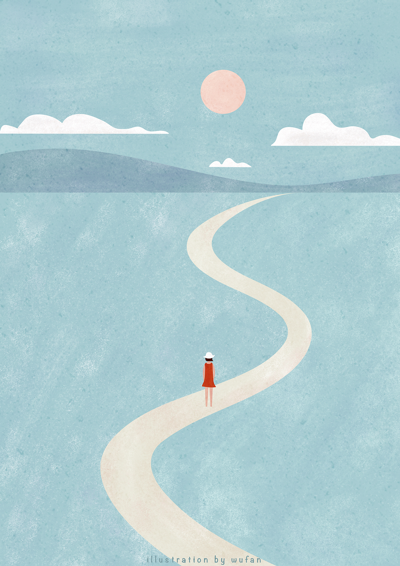 极简风景|插画|商业插画|散步猫_原创作品-站酷zcool