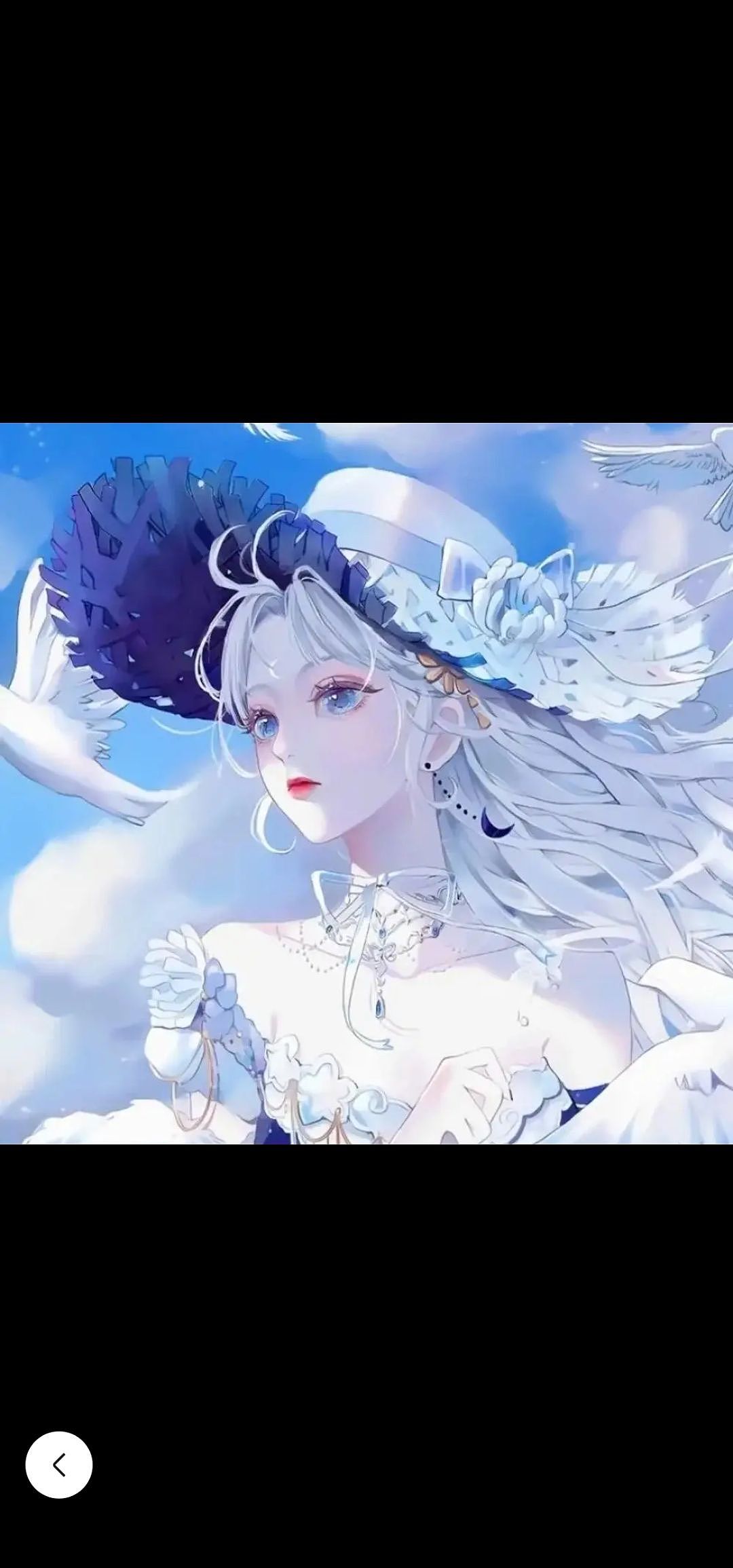 蓝色系女生头像.