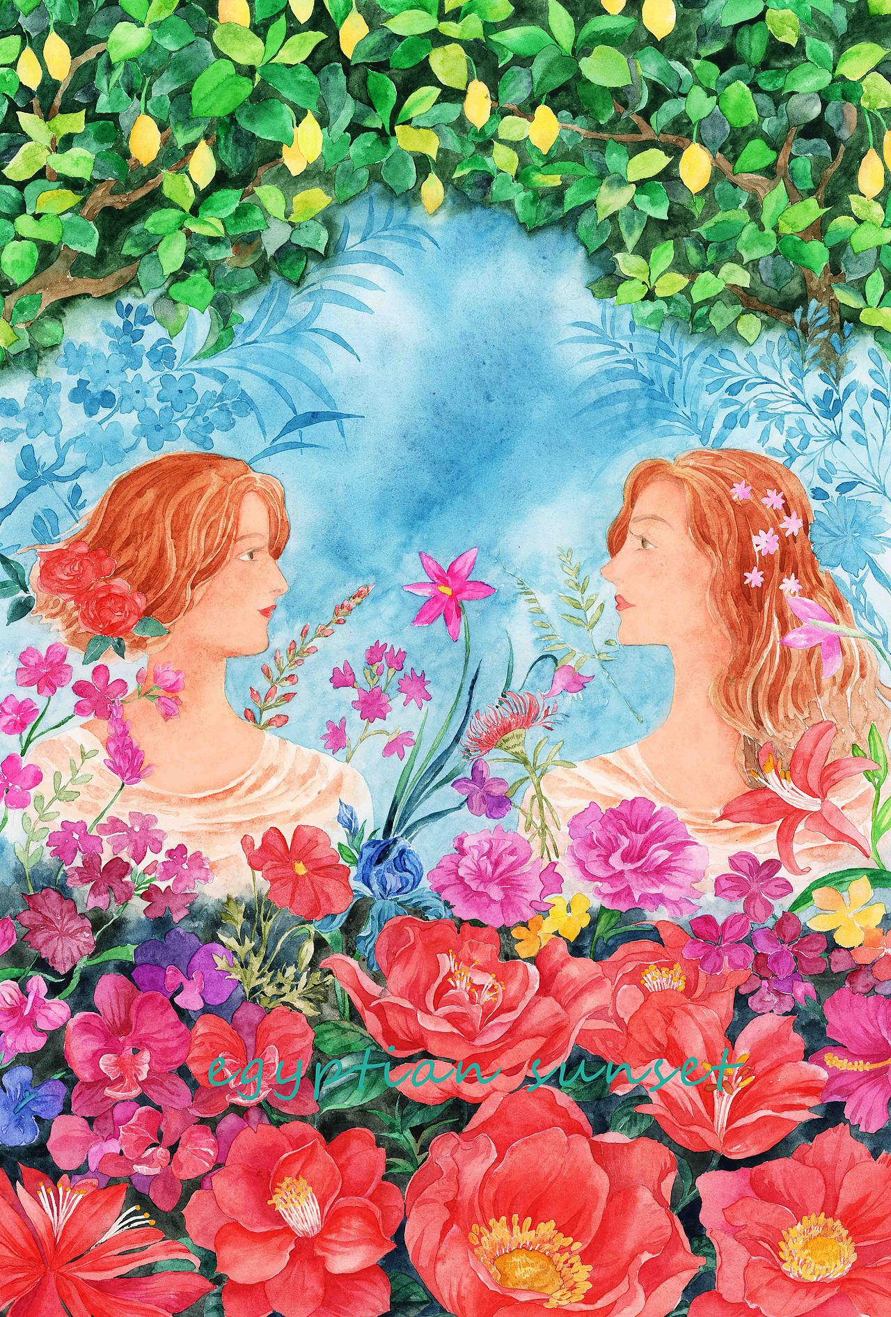 花团锦簇|插画|艺术插画|egyptiansunset_原创作品-站酷zcool