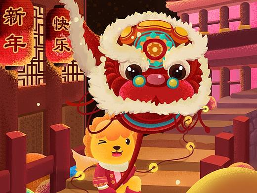 除夕閃屏（個人主頁-ZNDAxMzg0NTI=） - 商業(yè)插畫 - 站酷設(shè)計師未曾開言先轉(zhuǎn)腚原創(chuàng)素材 - 站酷ZCOOL