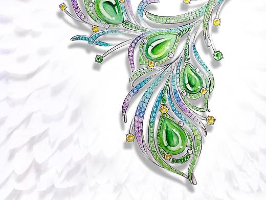 第二届中国珠宝七彩云南“印象孔雀”设计大赛 雀-徊影
