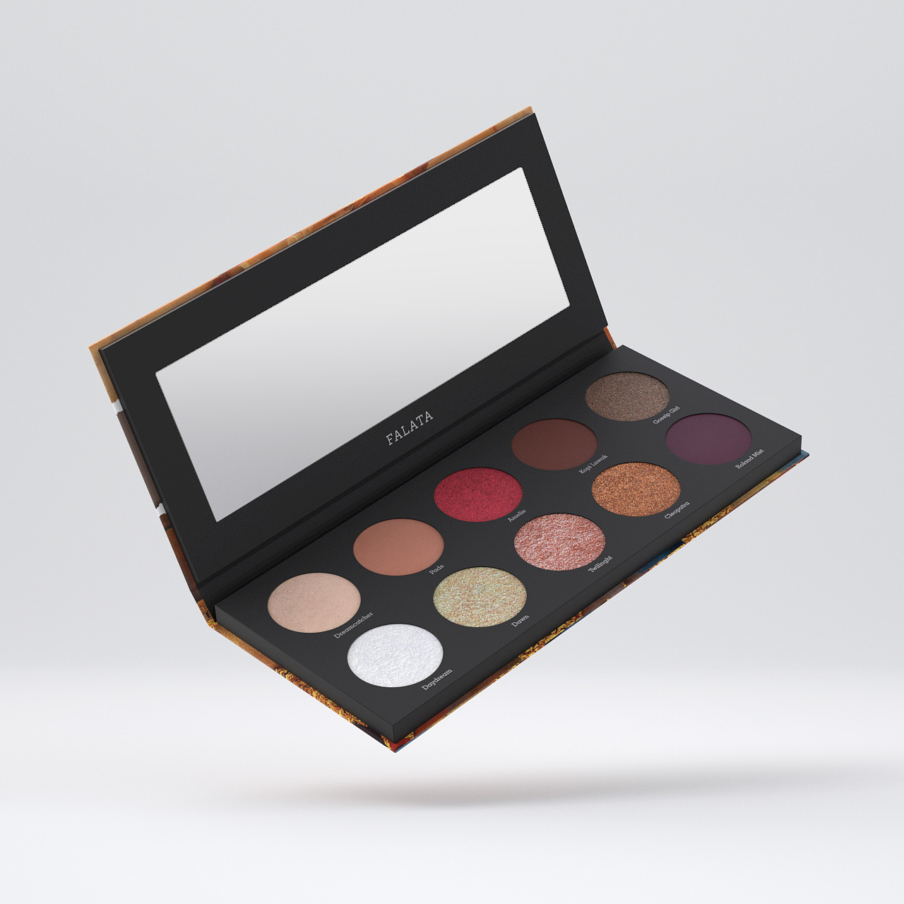 彩妆眼影盘c4d建模白底渲染