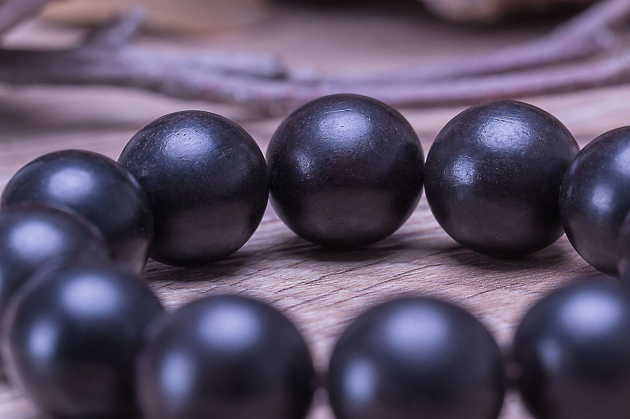 0美国沙漠铁木手串念珠佛珠产品摄影小叶紫檀