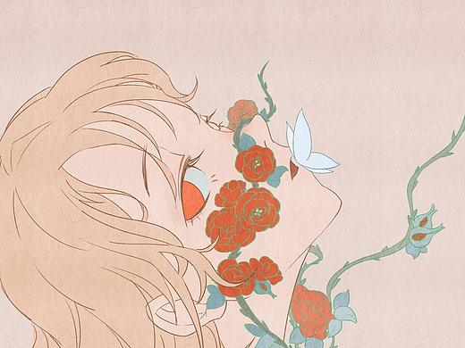 玫瑰少女（個人主頁-ZNDA2MDc1MzY=） - 創(chuàng)作習作 - 站酷設計師蘇俺原創(chuàng)素材 - 站酷ZCOOL