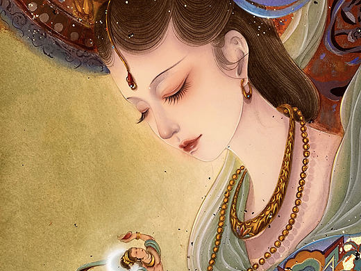 原创水彩插画敦煌作品合集
