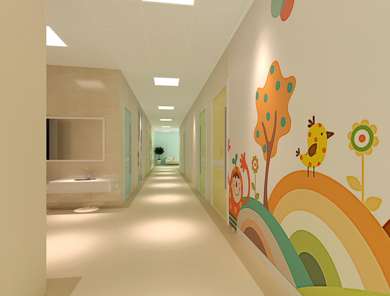 郑州儿童医院装修公司儿童医院设计一切为孩子考虑|空间|家装设计|河南天恒装饰公司 - 原创作品 - 站酷 (ZCOOL)