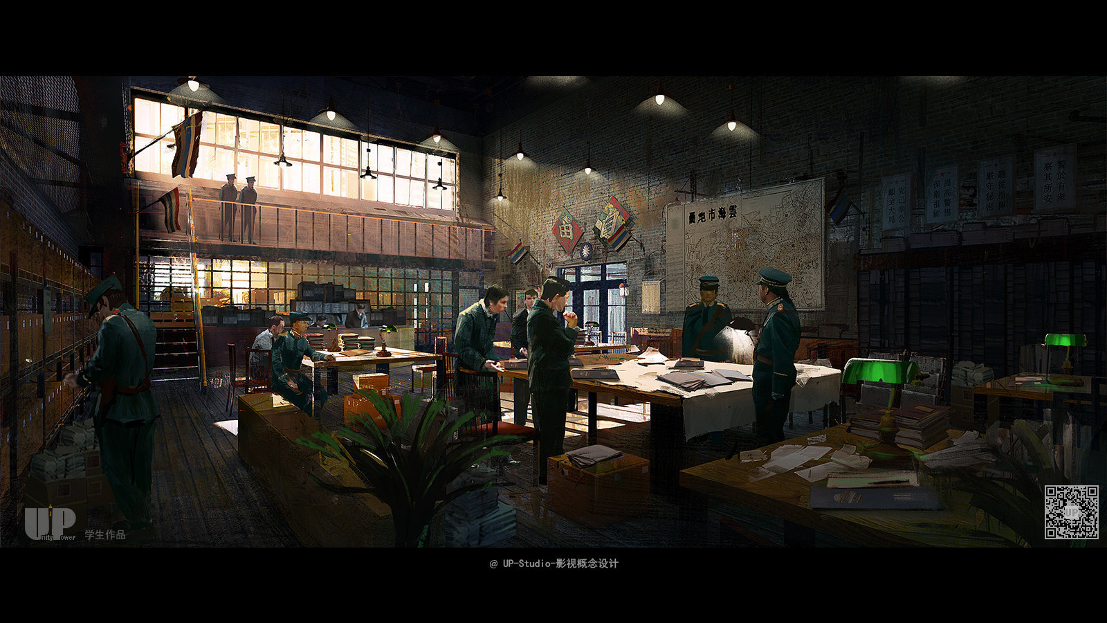 up studio 影视概念设计班民国戏题材学生气氛图作品
