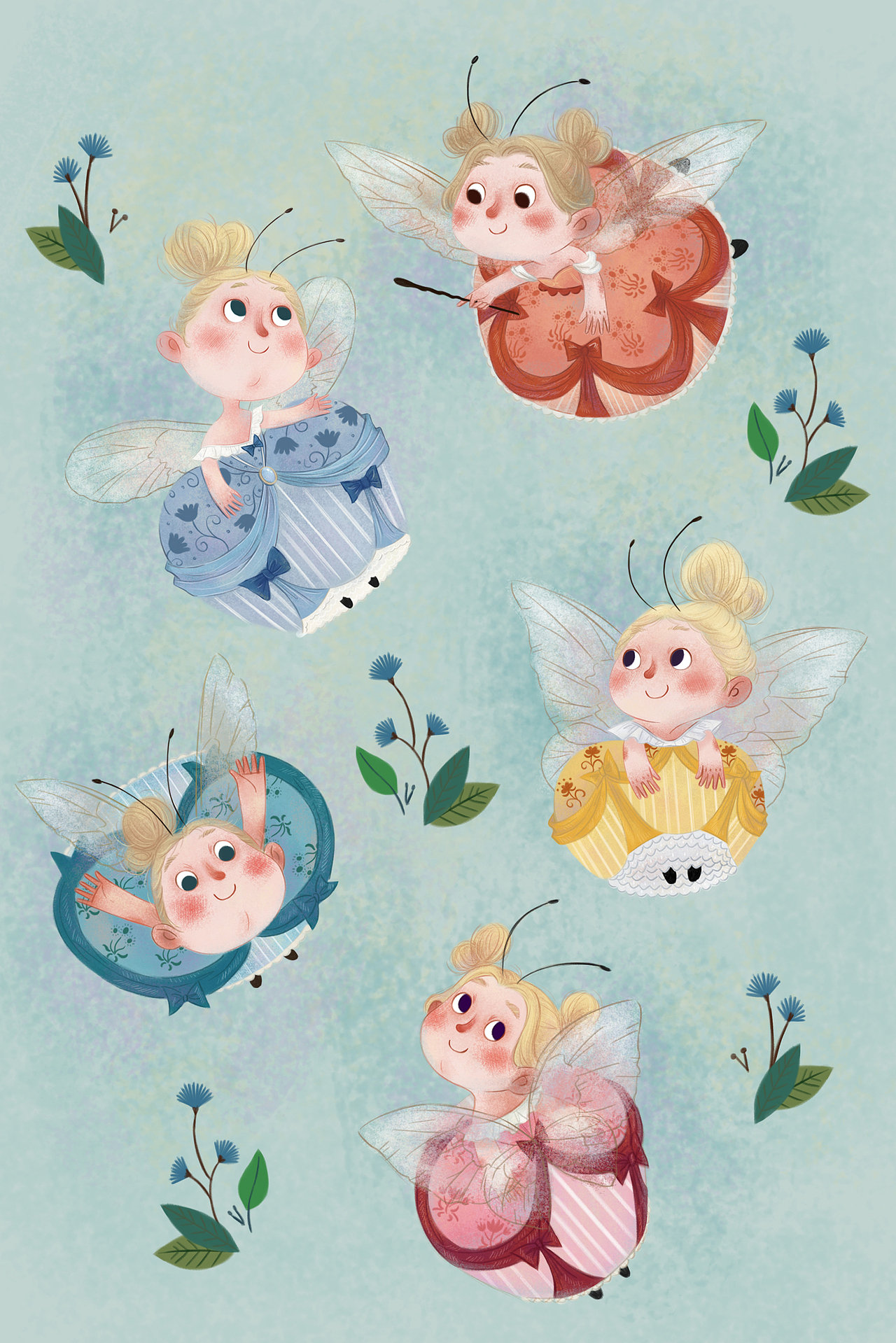 一群小蜜蜂（图ZMTMwMzYwOTE2） - 儿童插画 - 站酷设计师瑶瑶啊瑶到外婆桥原创素材 - 站酷ZCOOL