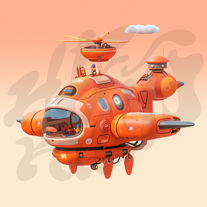 飞船设计（图ZMzQzMzAxNjI4） - 机械/交通 - 站酷设计师HFKYLIN鹤佬麒麟原创素材 - 站酷ZCOOL