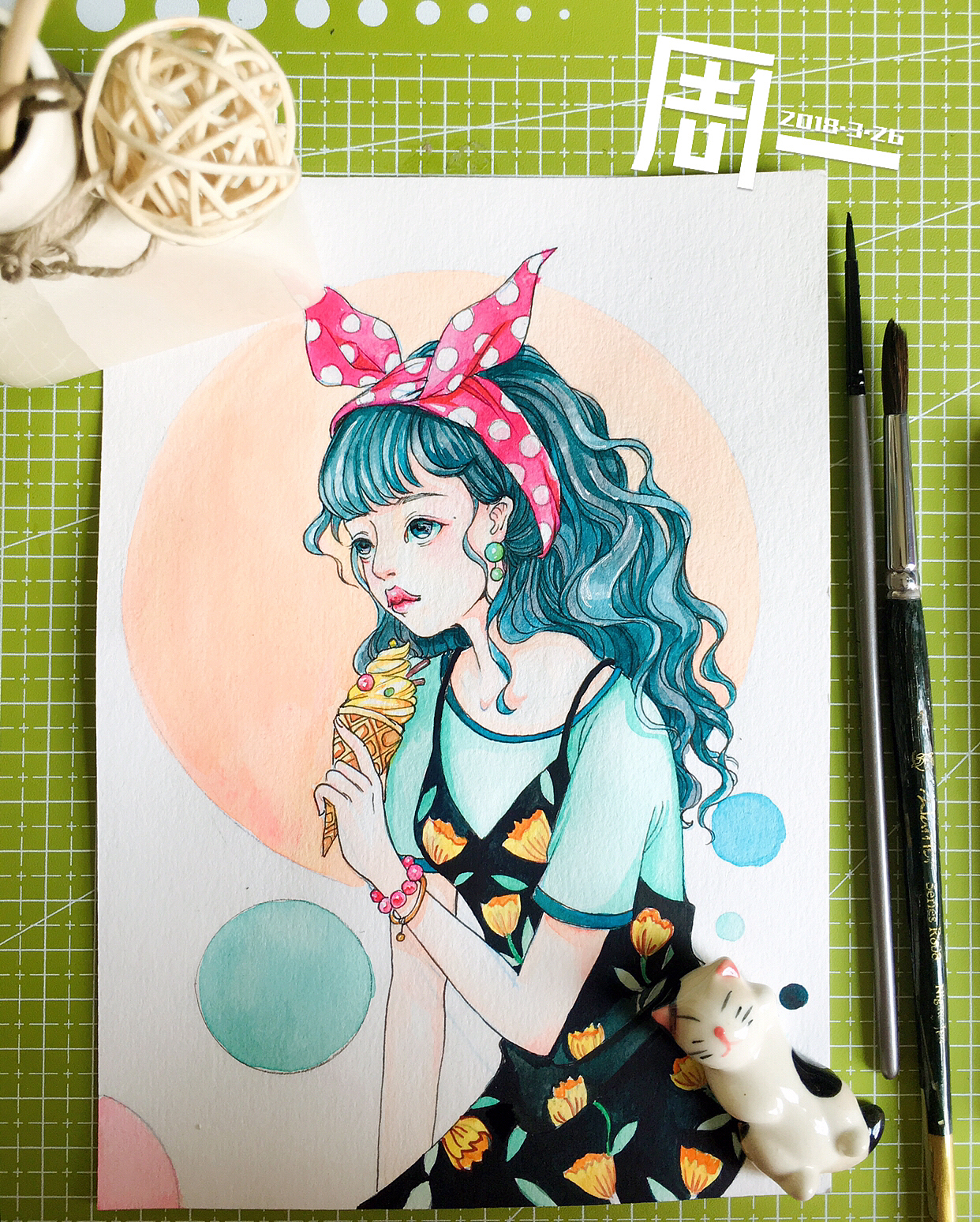 手绘水彩人物（图ZMTExNjQ0NDUy） - 新锐潮流插画 - 站酷设计师口口韩原创素材 - 站酷ZCOOL