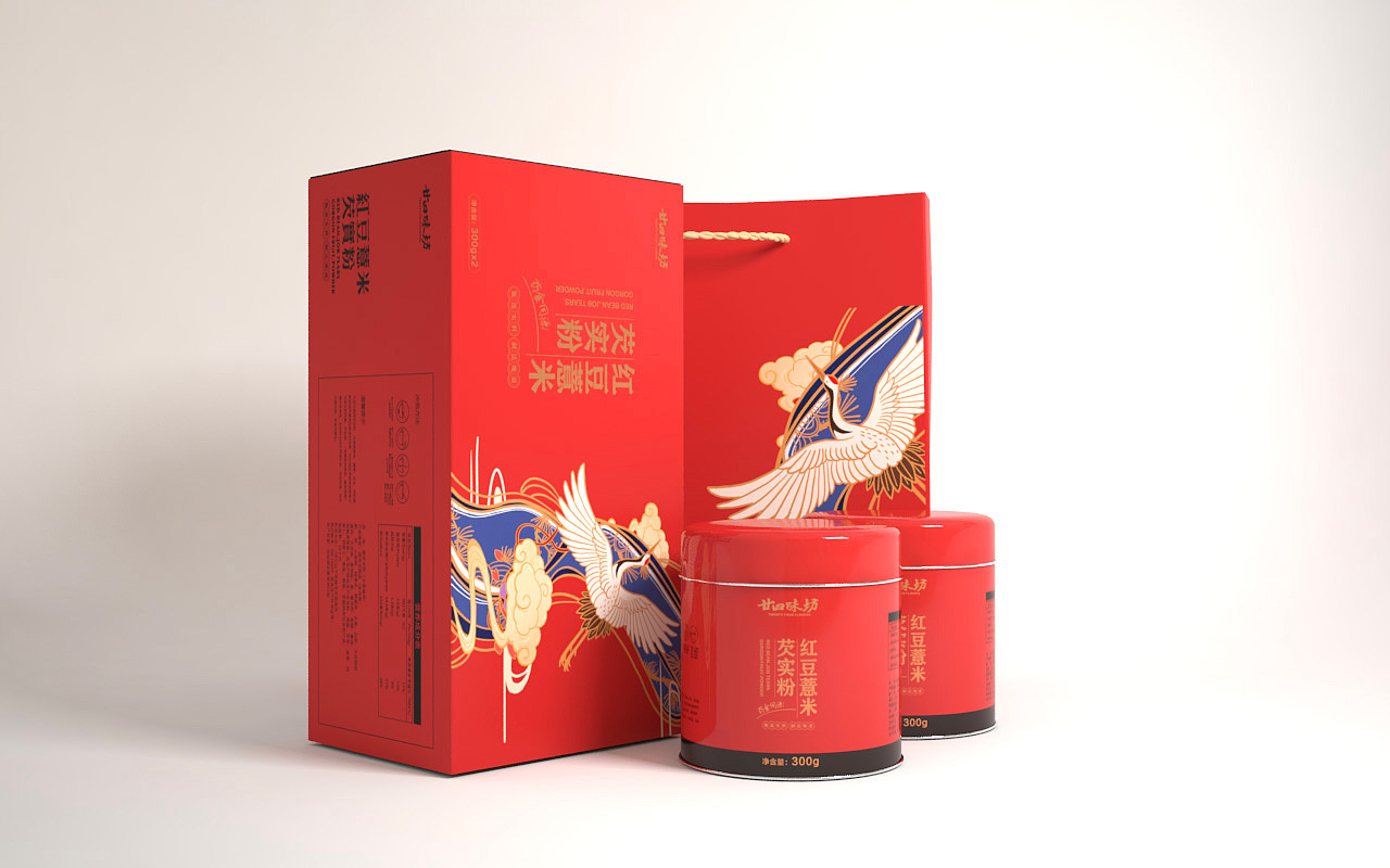 红豆薏米粉 固体饮料 包装设计 / 刘益铭 × 原创作品（图ZMTg5OTA2NjY0） - 包装 - 站酷设计师刘益铭原创素材 - 站酷ZCOOL