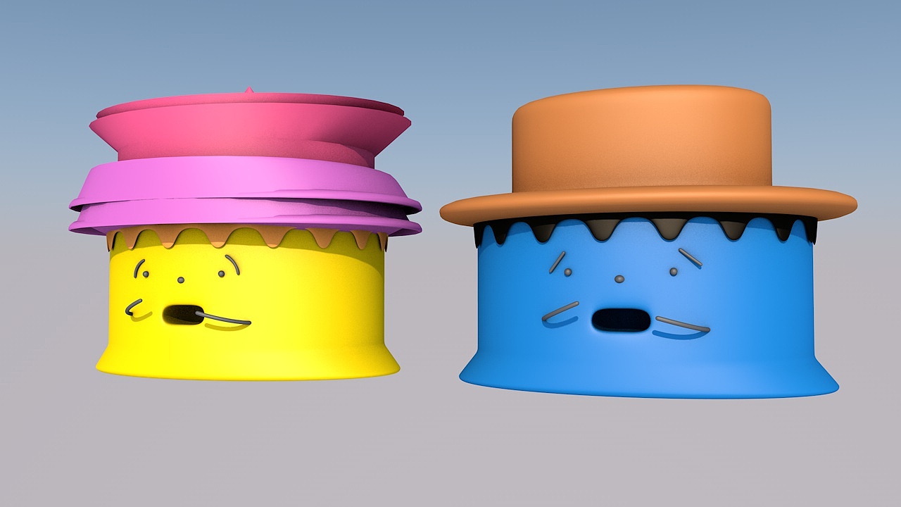 卡通形象小人物建模学习练习（图ZMjI4NTg0NDQw） - 产品 - 站酷设计师魔迅chen原创素材 - 站酷ZCOOL