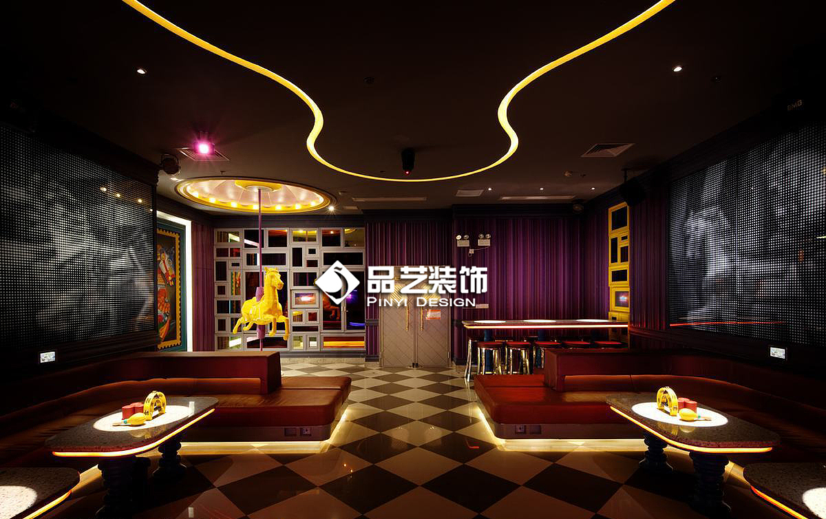 主题量贩式KTV夜总会所装修设计效果图