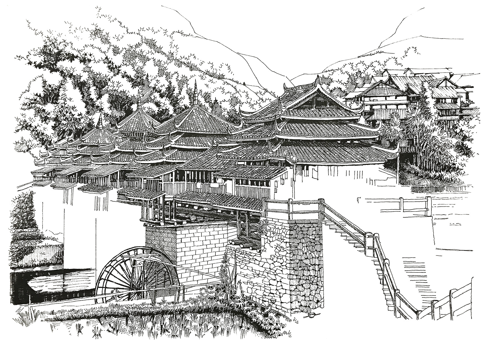 2018黔东南建筑手绘写生