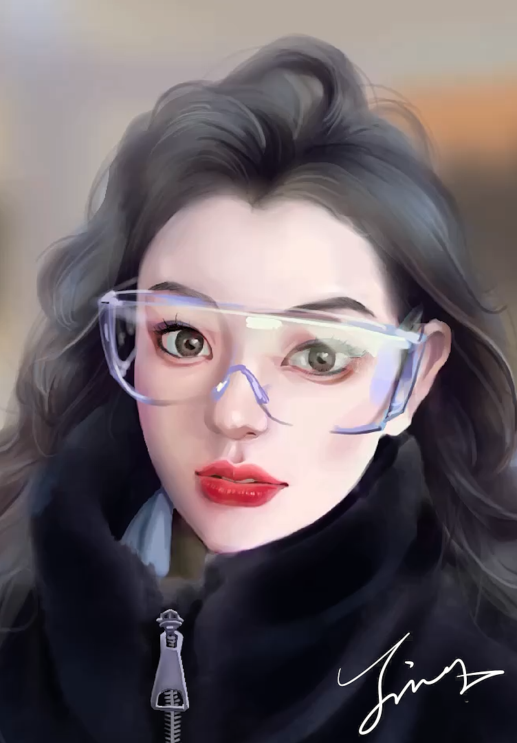 戴透明眼罩的女孩（图ZMjczNDI4Mjg0） - 创作习作 - 站酷设计师大火龙的背包原创素材 - 站酷ZCOOL