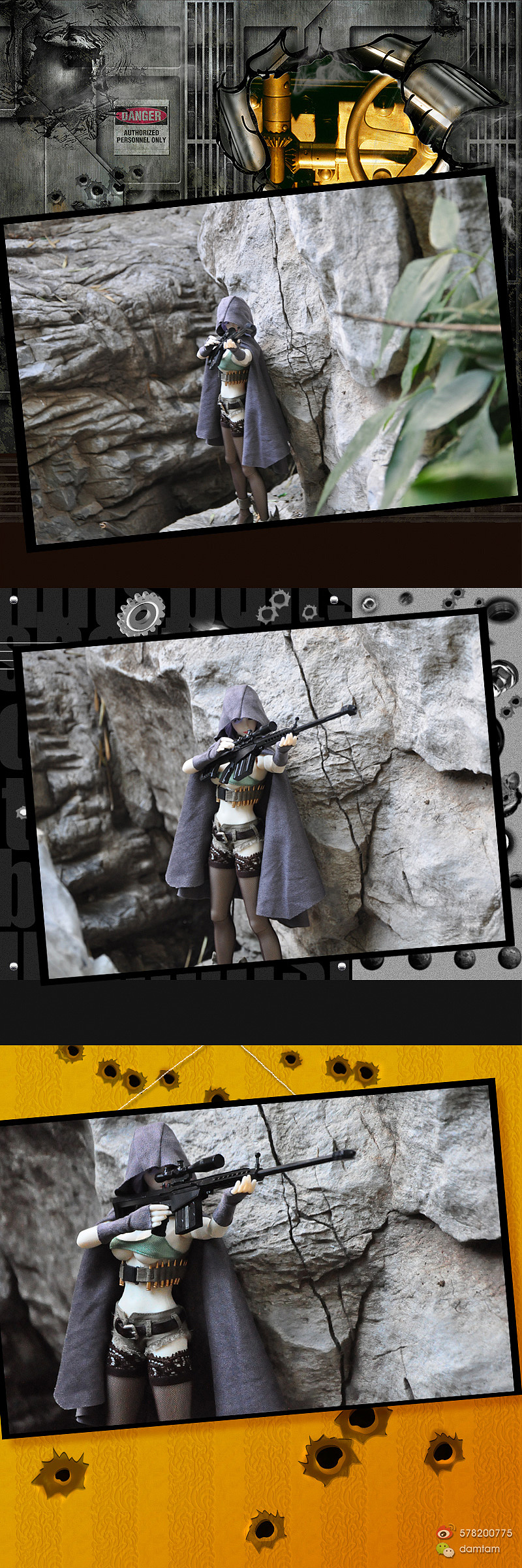 Harp是一铭久经沙场的狙击手,只要目标进入视线,绝对是百发百中,如同一台杀人不眨眼的机器(为拍这组野外原生态照片,我可是给喂了蚊子了。。。)