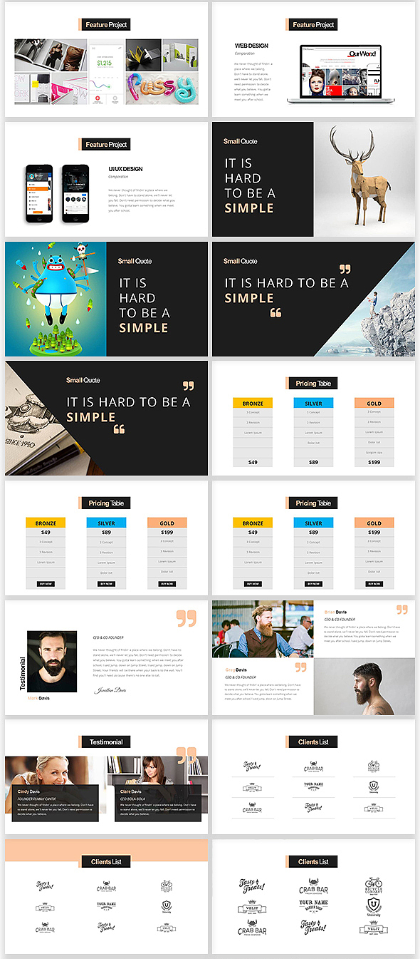 100创意极简产品人物展示keynote模板