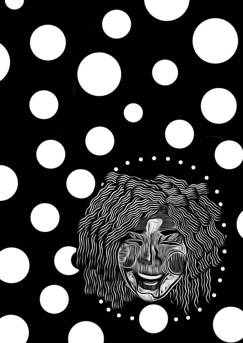 《自画像版画创作—长头发啦》（图ZMTYxNjc1NDI4） - 其他平面 - 站酷设计师醋精老爷原创素材 - 站酷ZCOOL