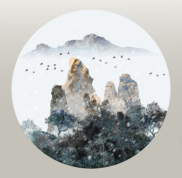 山水水墨（图ZMTU4MDkxMTE2） - 商业插画 - 站酷设计师心灵艺坊原创素材 - 站酷ZCOOL