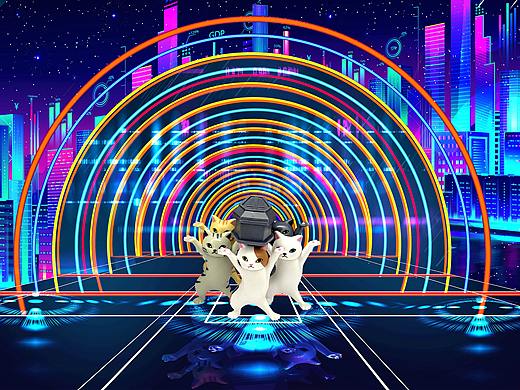 賽博朋克霓虹貓（個人主頁-ZNDk4NjA3ODA=） - 海報 - 站酷設(shè)計師Redbonl94原創(chuàng)素材 - 站酷ZCOOL