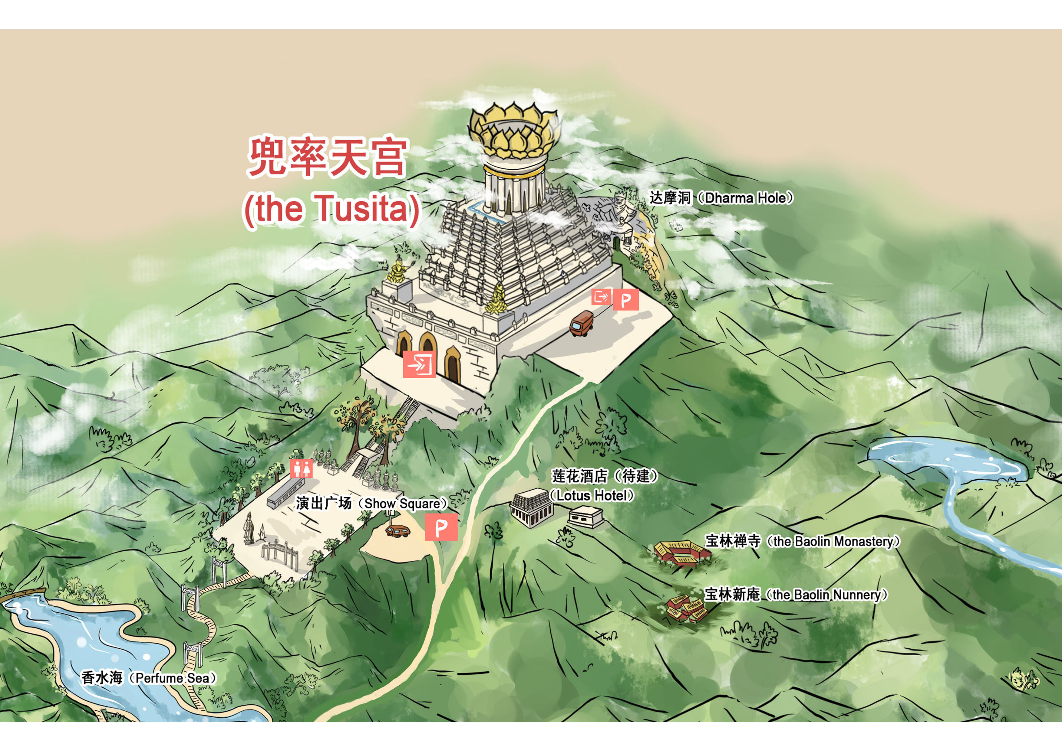 绍兴大香林景区地图图片
