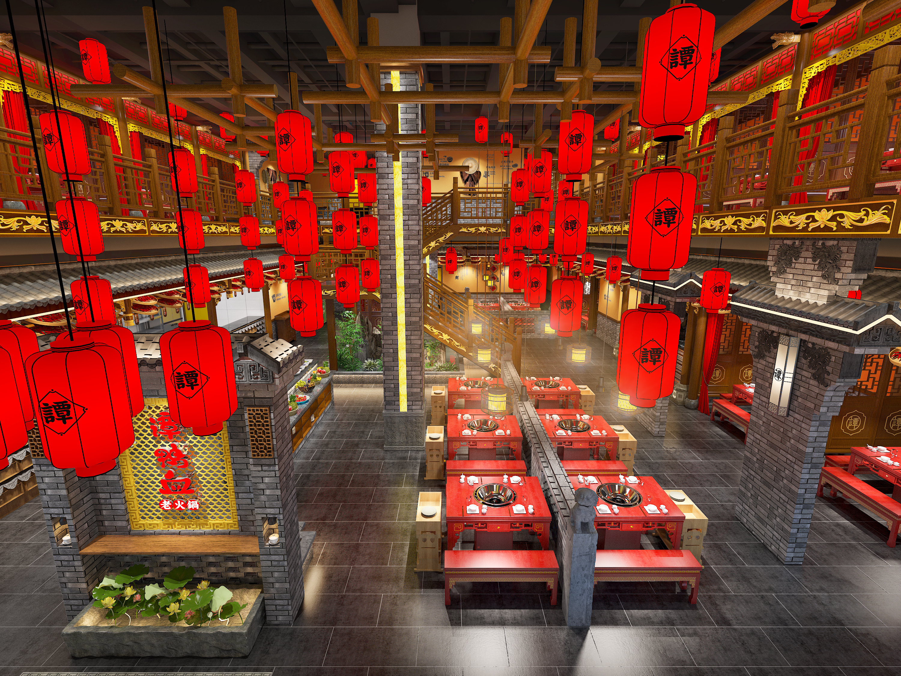 谭鸭血火锅 | 餐饮品牌空间设计|空间|家装设计|德