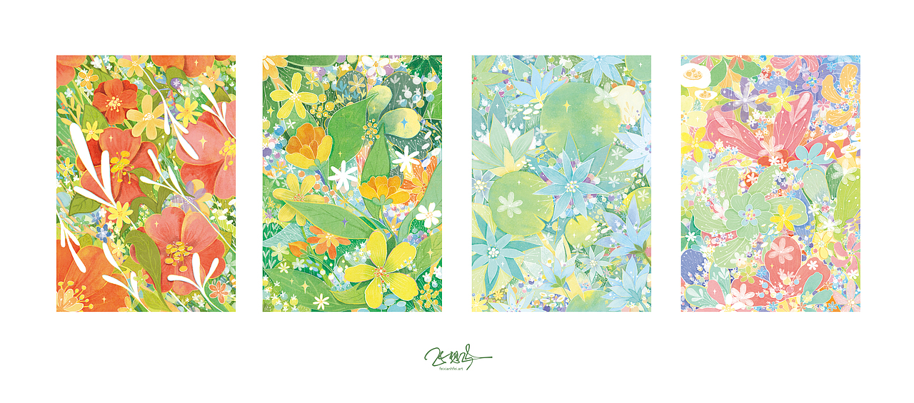 [ 春日来信 ] 花之国 - 春日、梦和繁花（图ZMjkzMDM2MjU2） - 商业插画 - 站酷设计师飞想飞原创素材 - 站酷ZCOOL
