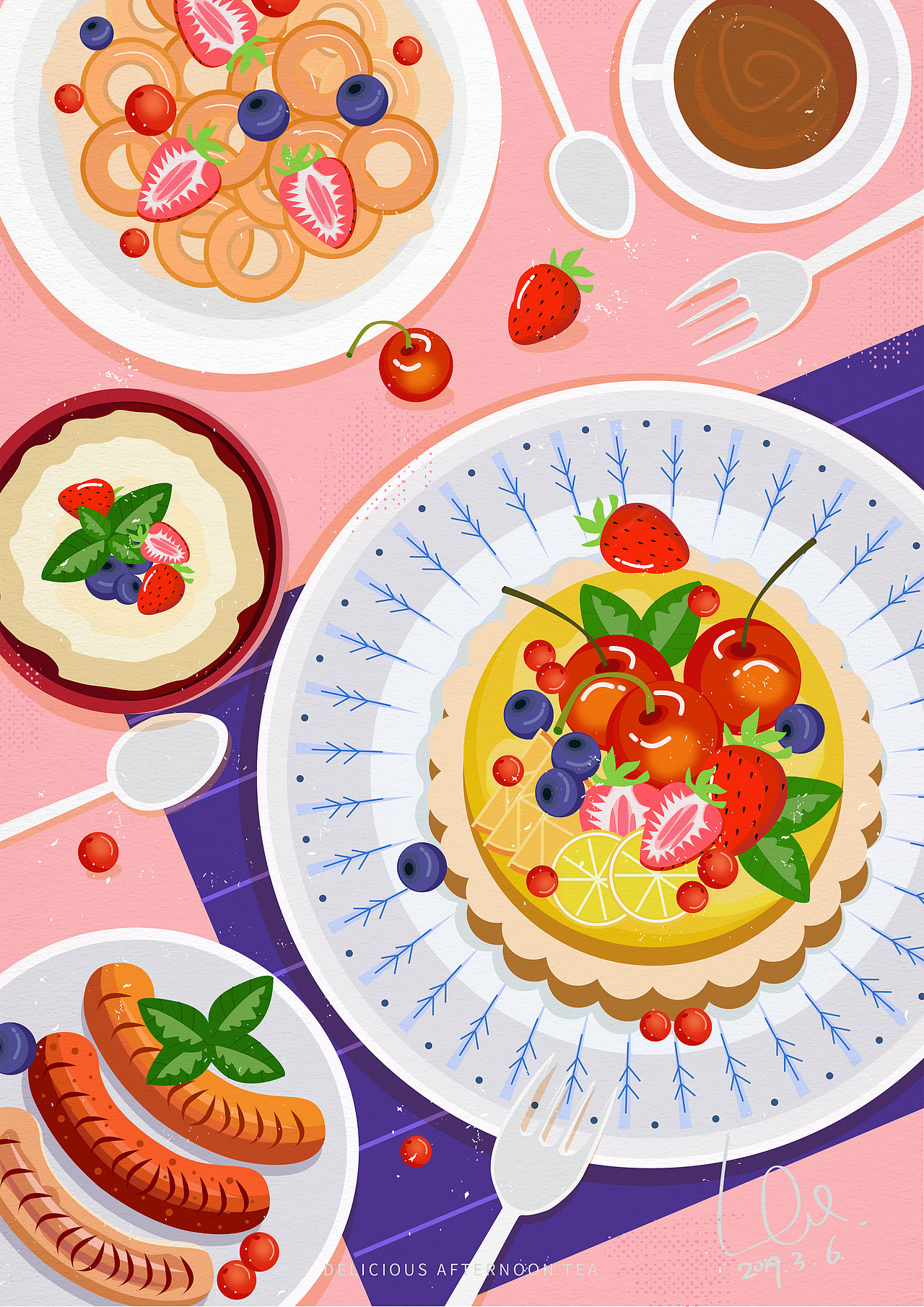 美食插画练习（图ZMTUwMjMwMzYw） - 创作习作 - 站酷设计师Gx_默原创素材 - 站酷ZCOOL