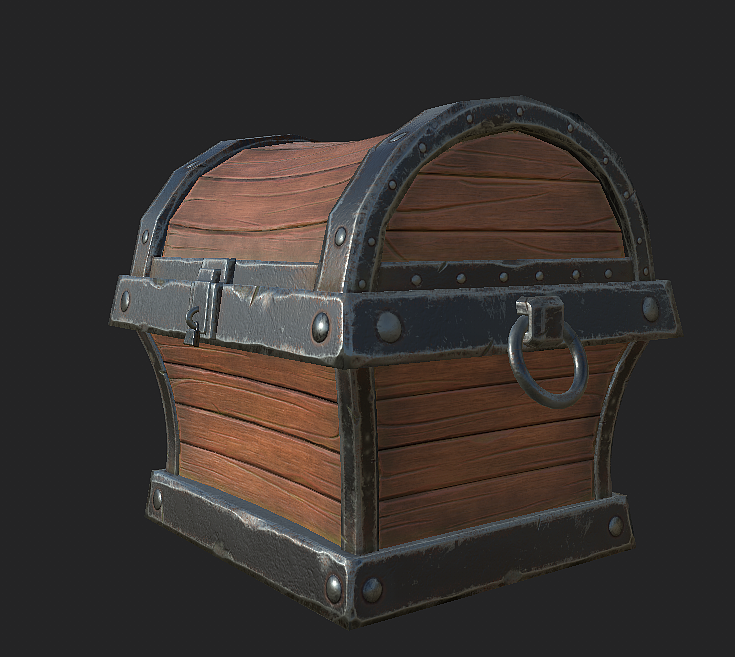 次时代游戏木质宝箱制作|三维|其他三维|茨河边上的树 - 原创作品