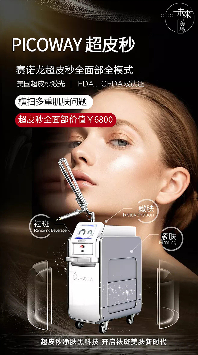 超皮秒 美妆护肤 海报