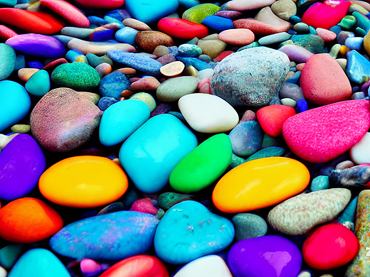 #AI创作实验室#【组图】五彩鹅卵石