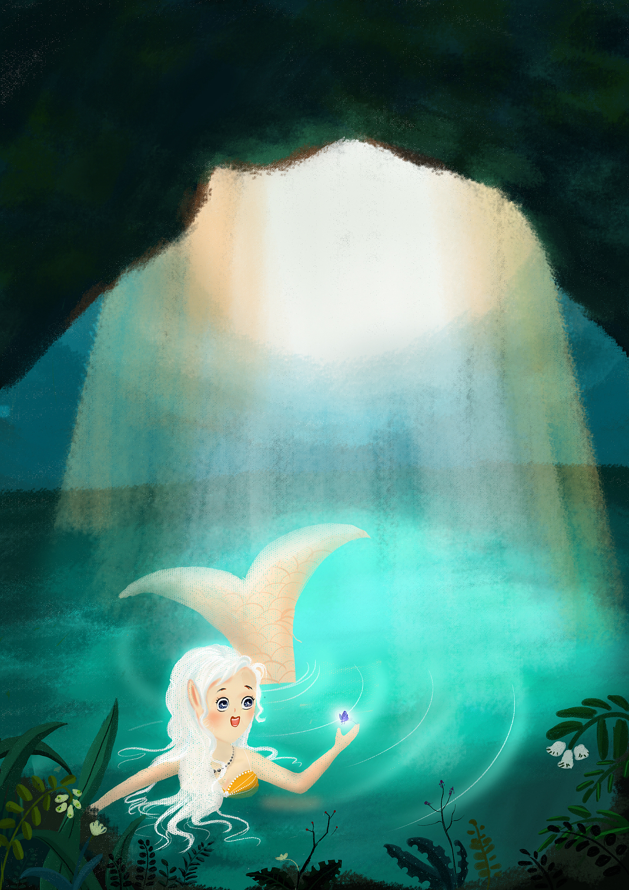 洞穴里的美人鱼