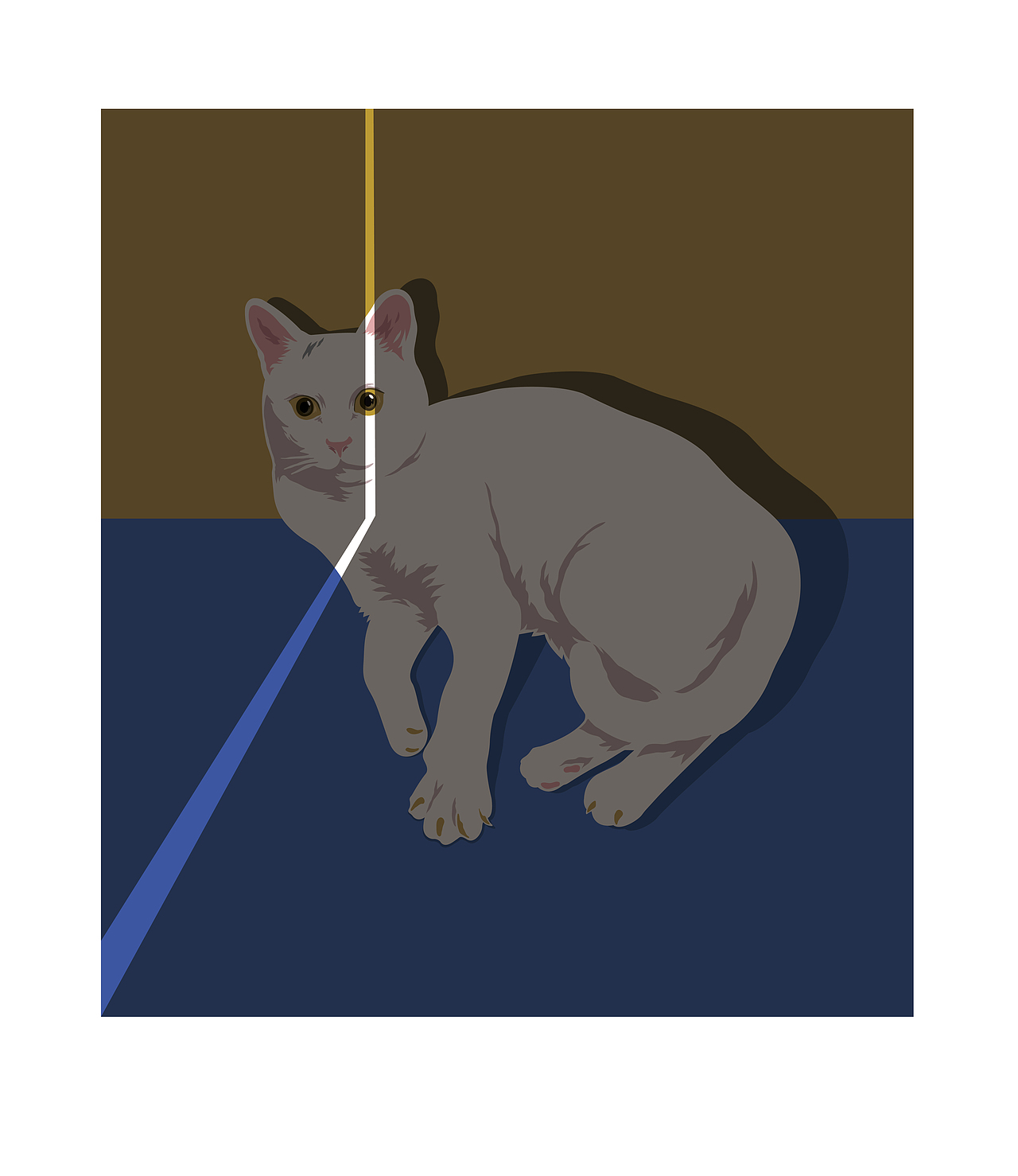 一只叫小白的猫（图ZMzc0MzAyNTY=） - 商业插画 - 站酷设计师FCCK原创素材 - 站酷ZCOOL