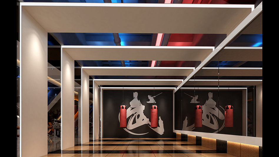 成都大型健身房装修设计公司|四川泰宇装饰--跆拳道装修设计效果图