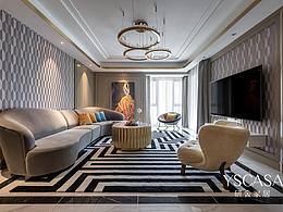 研舍设计｜华润二十四城 122.4㎡现代轻奢