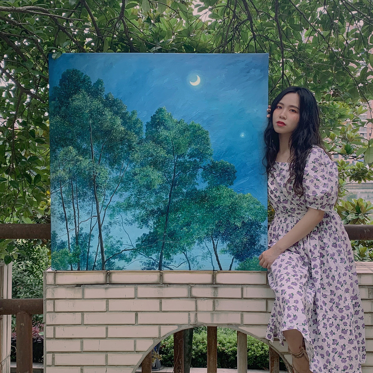 月色真美布面油画（图ZMjE1NzEzOTI0） - 绘画 - 站酷设计师VIVID雨希原创素材 - 站酷ZCOOL