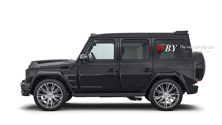 奔驰G级改装BRABUS900碳纤维机盖巴博士引擎盖大包围