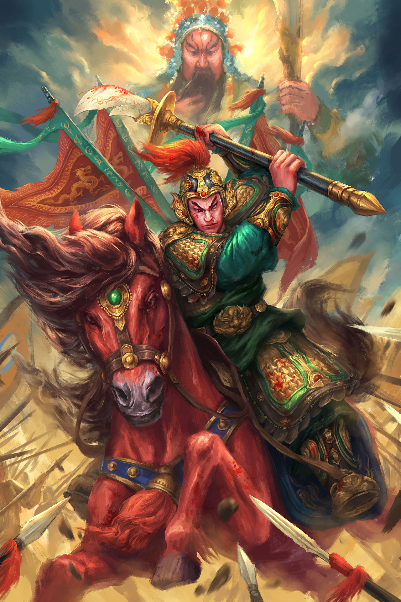 《满江红》系列卡牌插画(上)