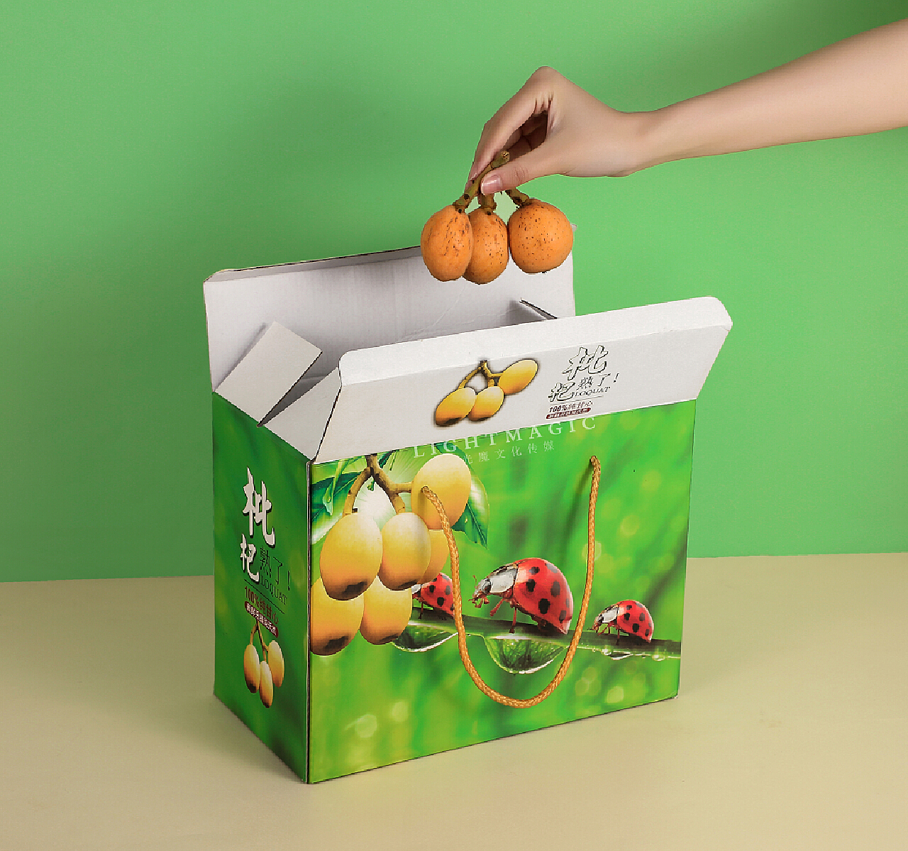 水果包装盒_水果包装盒5 10斤苹果枇杷手提礼盒桃子瓦楞 - 阿里巴巴
