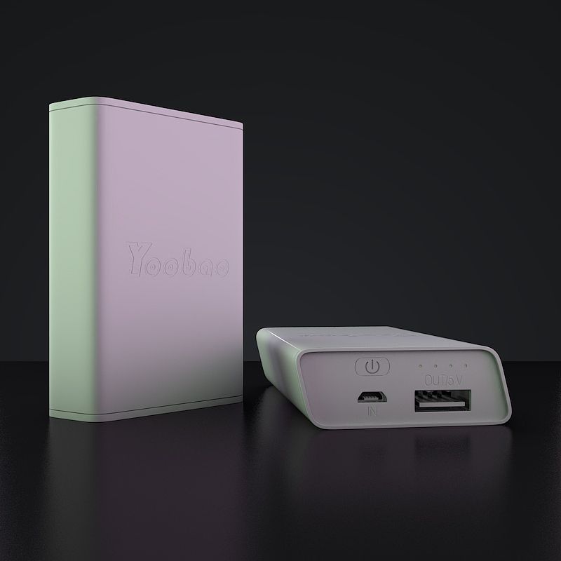 一组充电宝建模渲染图-C4D