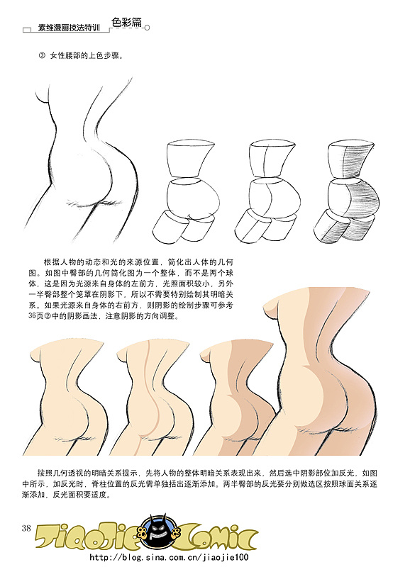 上色的教程图,希望对大家能有点帮助.